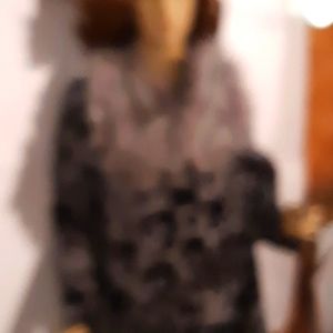 Women's Grey infinity SCARVE Fur trim.